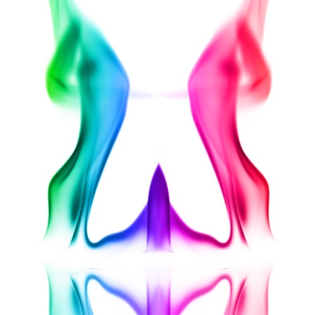 Abstract colorful  flame on white backgroundの写真素材