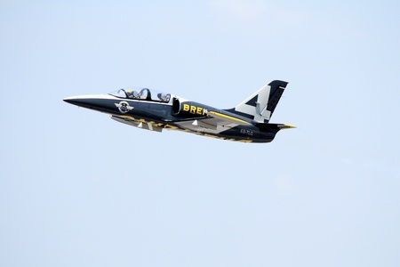 BANGKOK,THAILAND - MARCH 23: Breitling Jet Team Perform at Breitling Jet Team Thailand tour on March 3,2013 in Bangkok, Thailand. The event was to celebrate Royal Thai Air Force Day.のeditorial素材