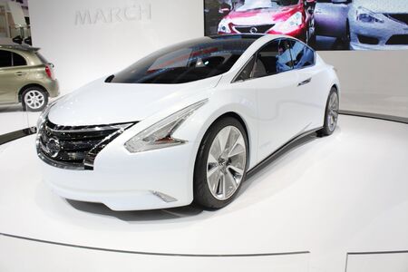BANGKOK,THAILAND - MARCH 30:Nissan Ellure Concept Car on display at The 34th Bangkok International Motor Show 2013 in Bangkok, Thailand.のeditorial素材