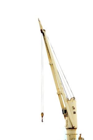 tower crane on white backgroundの写真素材