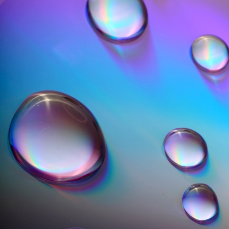 water drops on colorful backgroundの写真素材