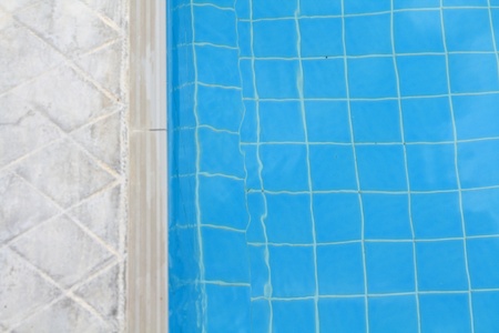 blue swimming pool tile textureの写真素材