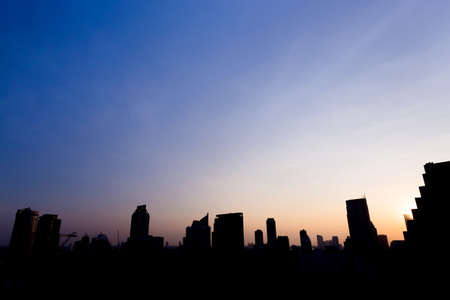cityscape silhouetteの写真素材