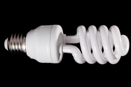 energy saving fluorescent light bulbの写真素材