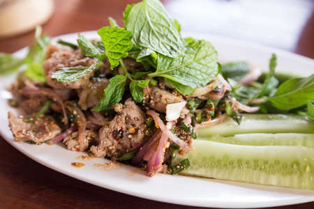 Thai Spicy minced porkの写真素材