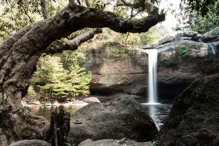 waterfall in Thailandの写真素材