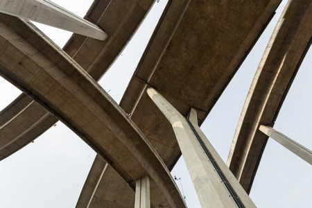 Curve of the expressway bridgeの写真素材