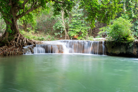 Jed Sao Noi Waterfall in Saraburi, Thailandの写真素材