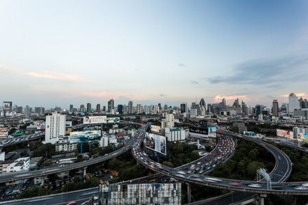 Bangkok,Thailand - 22 may 2014  Aerial view of Express ways on may 22, 2014 in Bangkok, Thailand のeditorial素材