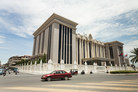 PHNOM PENH, CAMBODIA - JUNE 6 The Peace Palace building in Phnom Penh on 6 june 2014  Phnom Penh is the capital city of Cambodia のeditorial素材