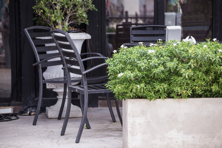 outdoor cafe terraceの写真素材