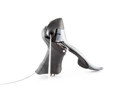road bike shifter on white background
