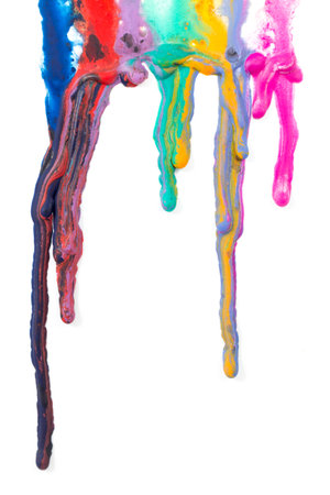 crayon melted artの写真素材