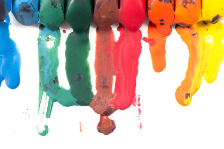 crayon melted artの写真素材