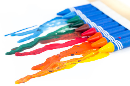 crayon melted artの写真素材