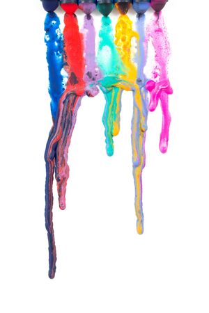 crayon melted artの写真素材