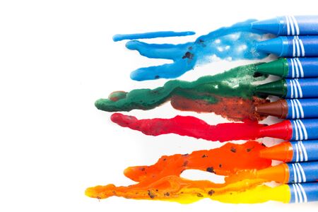 crayon melted artの写真素材