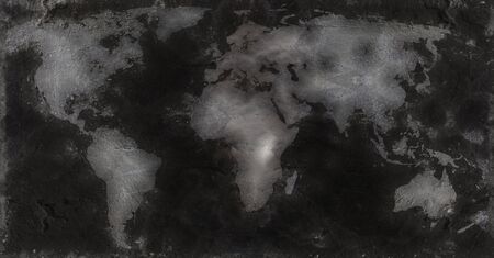 world map in old grunge styleの写真素材