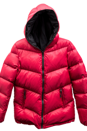 down jacket isolated on white backgroundの写真素材