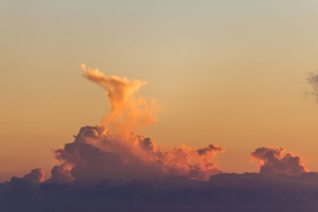 cloud in sunset skyの写真素材