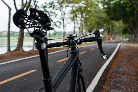 road bicycle on the roadの写真素材