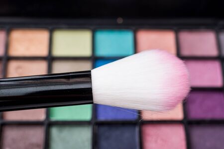makeup brush close-upの写真素材