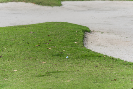bunker in golf fieldの写真素材