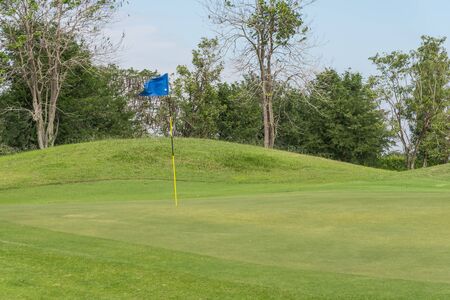 flag at golf courseの写真素材