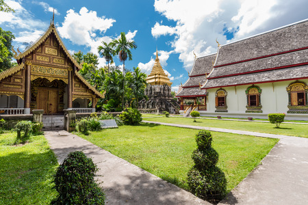 Beautiful Ubosot at Wat Chiang Man, Chiang Maiの写真素材