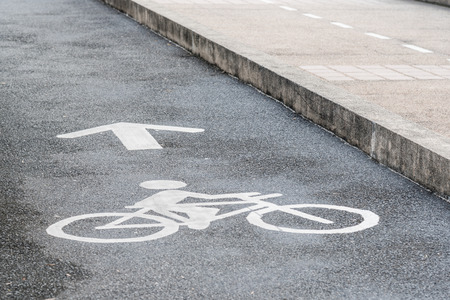 bicycle logo on bicycle lane in the park