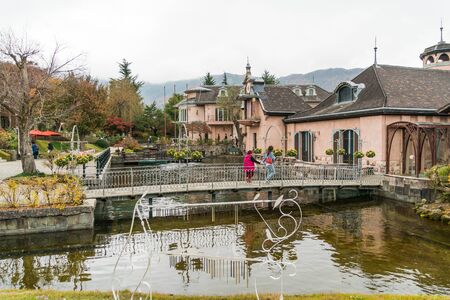 YAMANASHI, JAPAN - NOVEMBER 13, 2018: Day scene of Kawaguchiko Music Forest Museum at Kawaguchiko, Yamanashi, Japanのeditorial素材