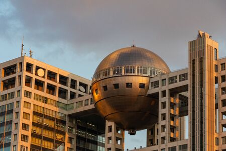 TOKYO, JAPAN - NOVEMBER 17, 2018: Day scene of Hachitama, Sphere observation room at Fuji Television building, Daiba, Tokyo prefecture, Japanのeditorial素材