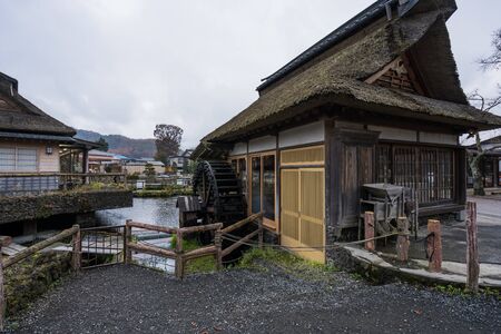 YAMANASHI, JAPAN - NOVEMBER 13, 2018: Day scene of Oshino Hakkai, A small traditional japanese village near mount Fuji, Yamanashi, Japanのeditorial素材