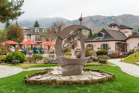 YAMANASHI, JAPAN - NOVEMBER 13, 2018: Day scene of Kawaguchiko Music Forest Museum at Kawaguchiko,...