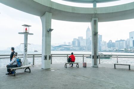 HONG KONG - NOVEMBER 10, 2018: Day scene of central pier no.9 at Hong Kongのeditorial素材