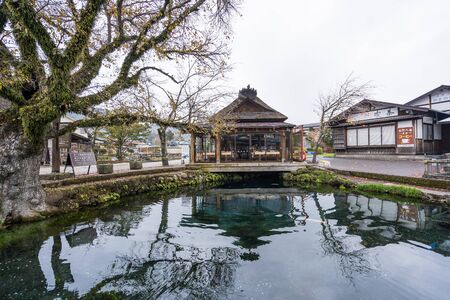 YAMANASHI, JAPAN - NOVEMBER 13, 2018: Day scene of Oshino Hakkai, A small traditional japanese village near mount Fuji, Yamanashi, Japanのeditorial素材