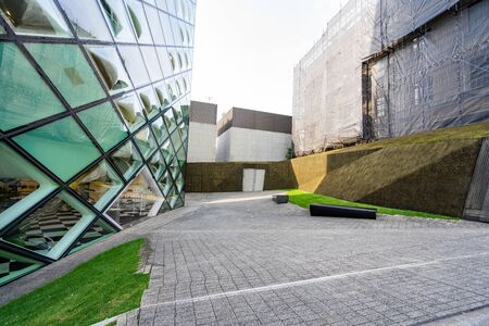 TOKYO, JAPAN - NOVEMBER 18, 2018: Day scene of Prada shop buildings at Omotesando road, Tokyo prefecture, Japanのeditorial素材
