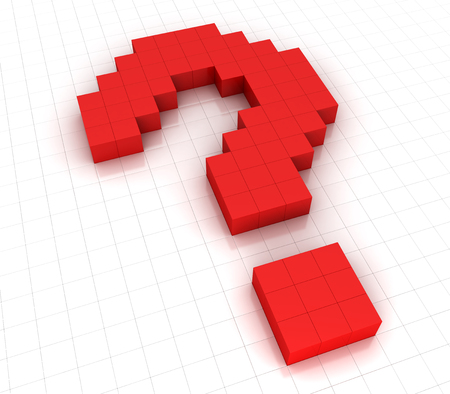 Red question mark, conceptual imageの写真素材