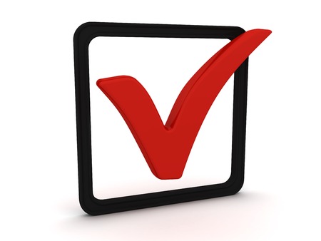 Checklist and check mark. 3d image rendererの写真素材