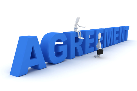 Agreement between businessmen - conceptual image. 3d image rendererの写真素材