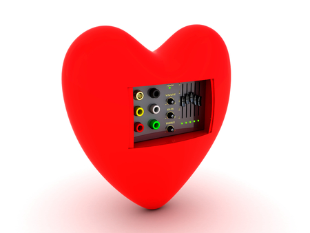 Love music - conceptual image. 3d image rendererの写真素材