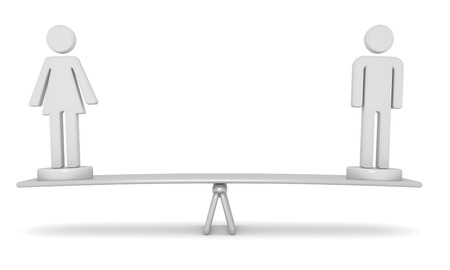 Concept of gender equality. 3d image rendererの写真素材