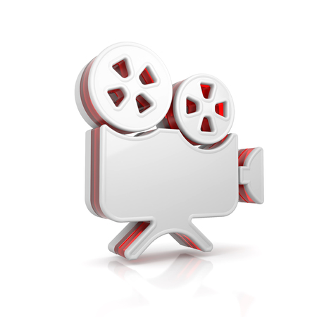 Camcorder web icon conceptual image. 3d image rendererの写真素材