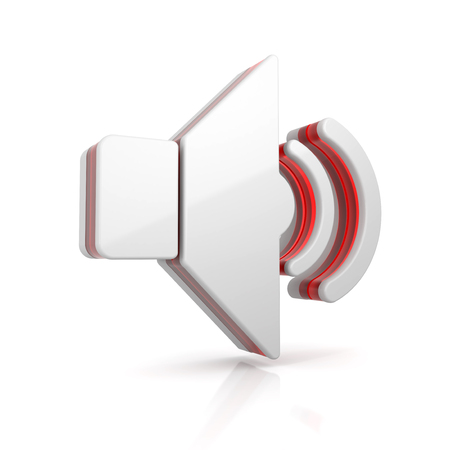 Loudspeaker web icon conceptual image. 3d image rendererの写真素材