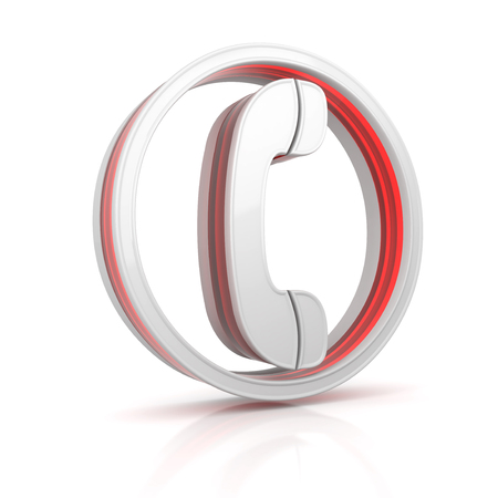 Phone web icon conceptual image. 3d image rendererの写真素材