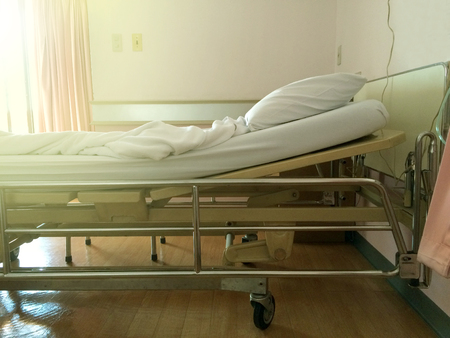 Bed patients in the room in a hospital.の写真素材
