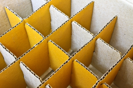Cardboard box for insert bottlesの写真素材