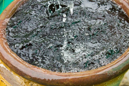 Rainwater storage jars in Thailandの写真素材