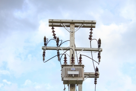 Transformer on high power station. High voltageの写真素材