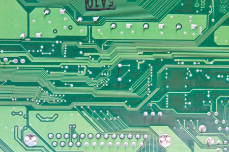 Abstract background with old computer circuit boardの写真素材